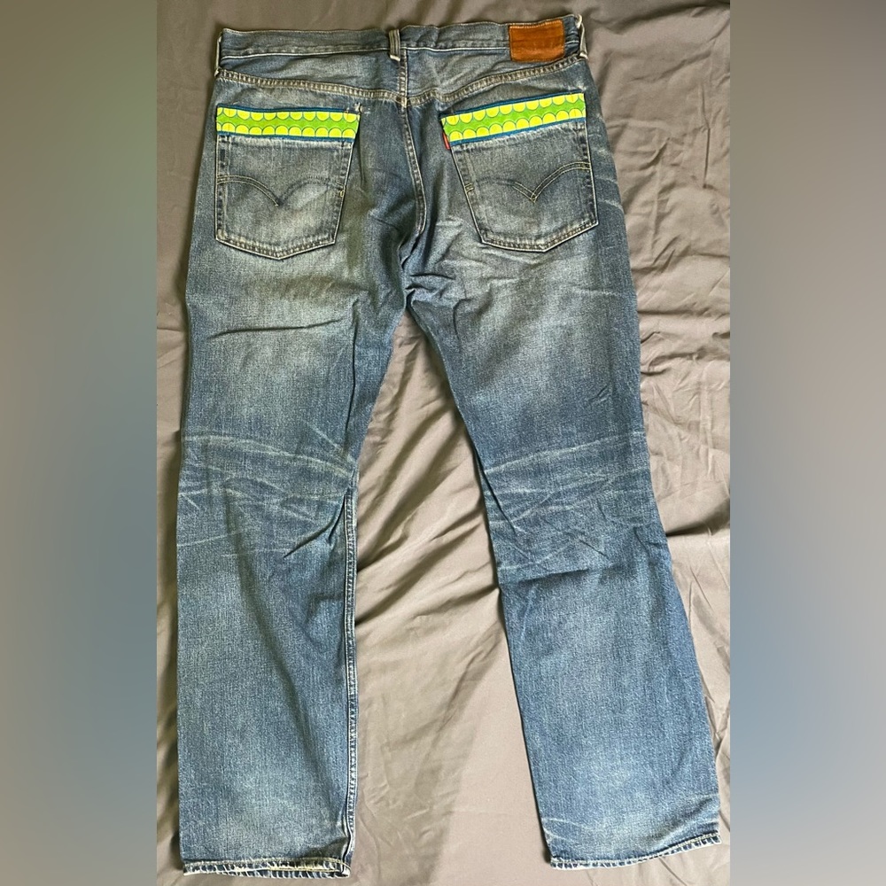 Kaws Levis Original Fake 501 Teeth Jeans 36 x 33 UK Denim Bristol Exclusive 2007